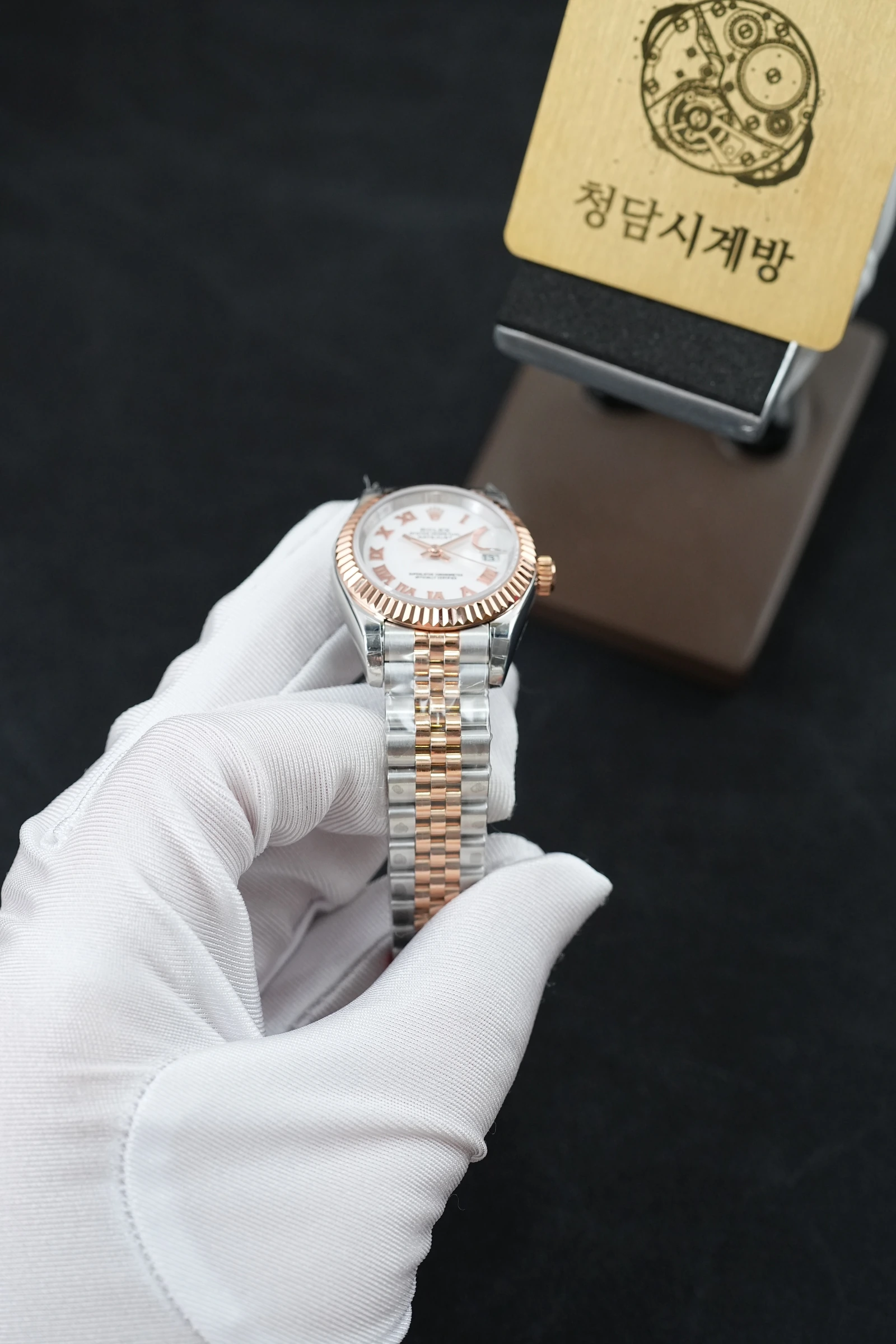 롤렉스 레이디 데이저스트 화이트 로즈골드콤비 로만 상세 이미지 4