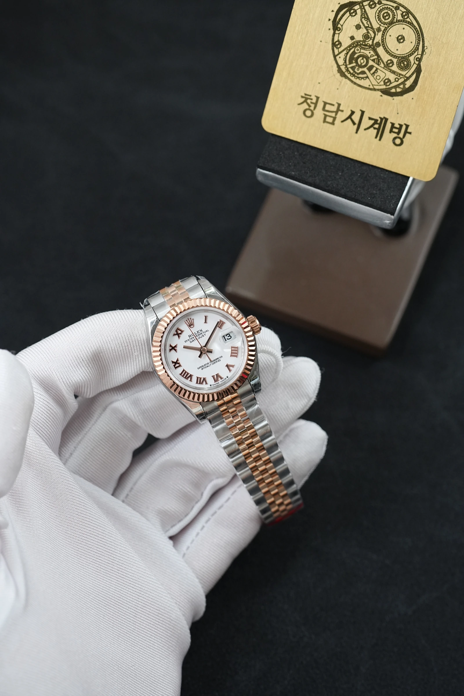 롤렉스 레이디 데이저스트 화이트 로즈골드콤비 로만 상세 이미지 5