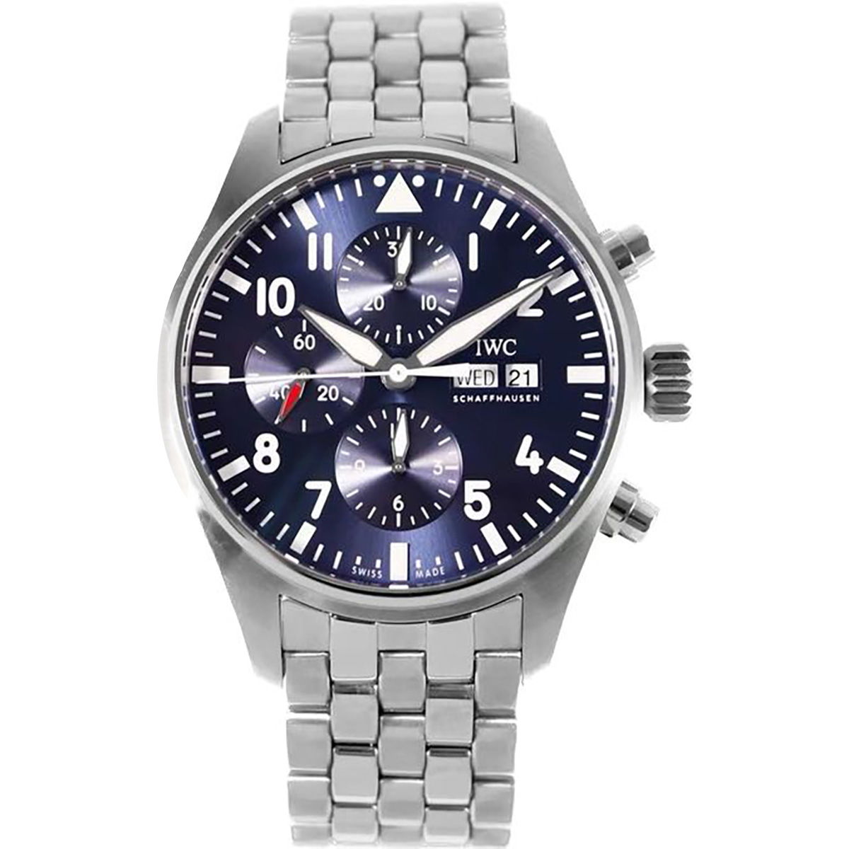 IWC 파일럿 워치 크로노그래프 블루 스틸 상세 이미지 3