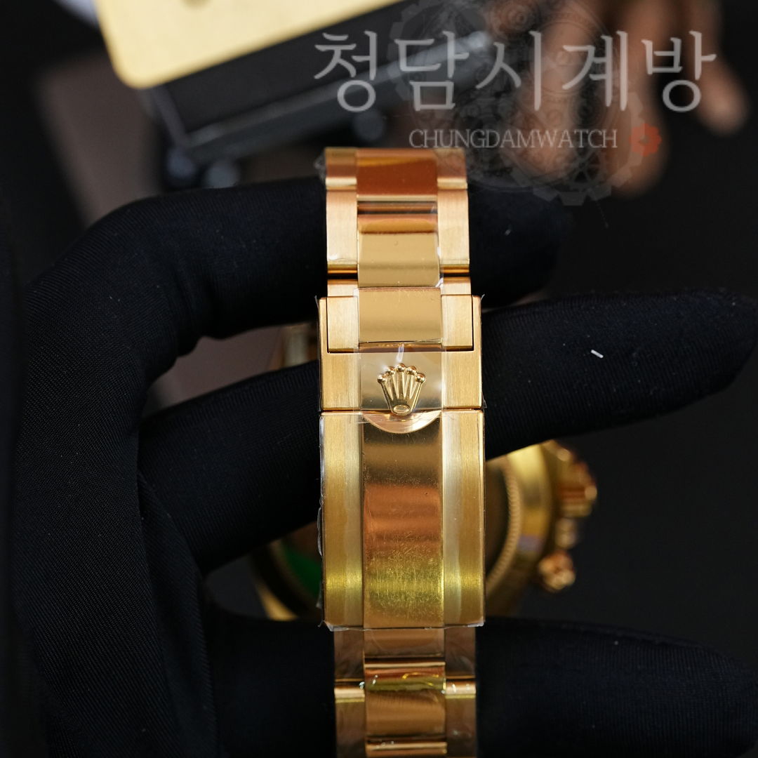 롤렉스 데이토나 검판 세라믹 옐로우골드 상세 이미지 10
