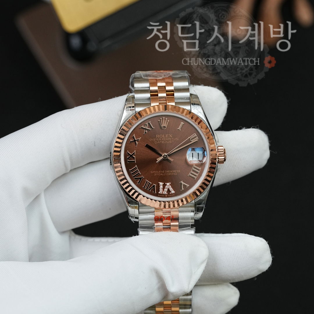 롤렉스 레이디 데이저스트 초코 6 다이아 콤비 상세 이미지 17