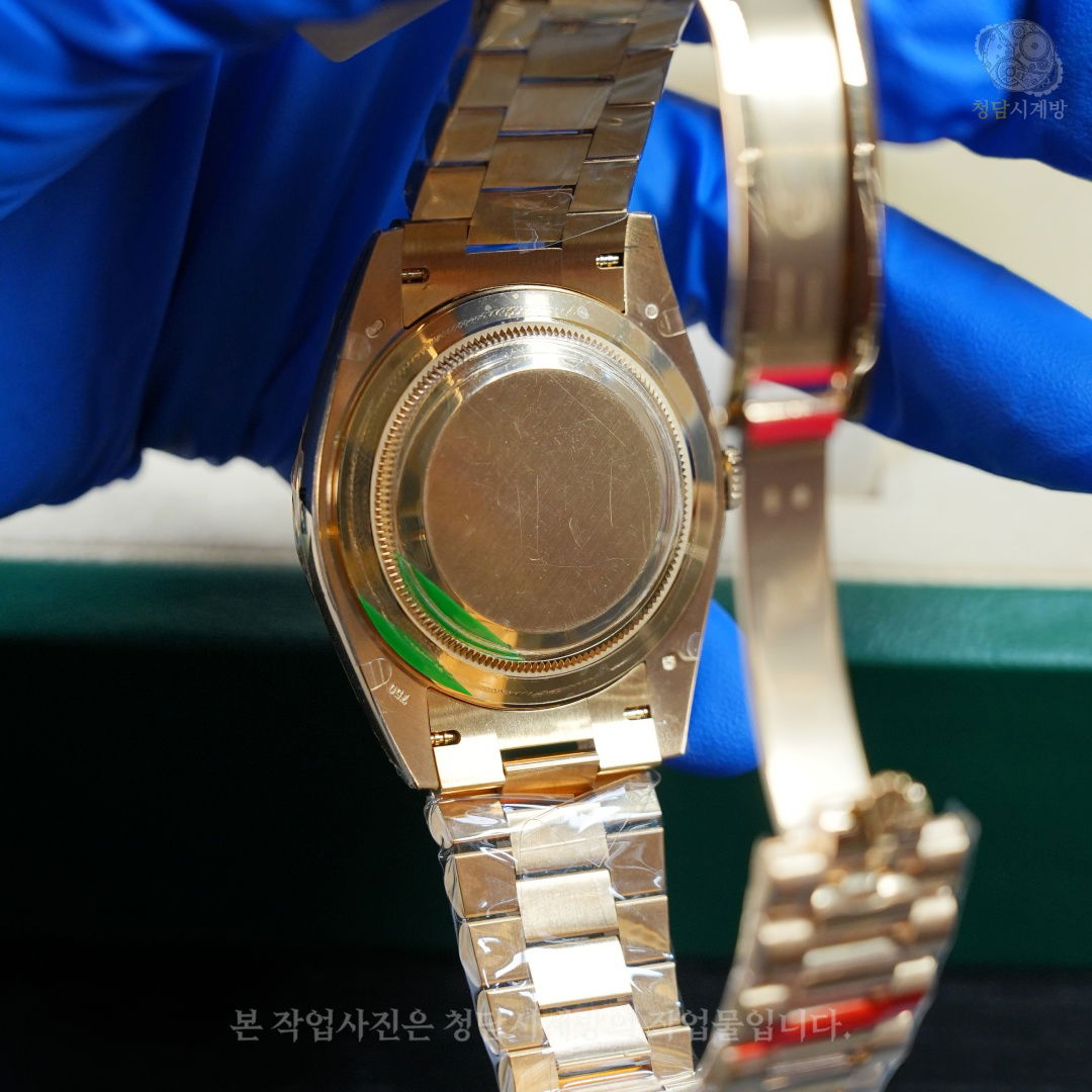 롤렉스 데이데이트 옐로우골드 샴페인 바인덱스 상세 이미지 15