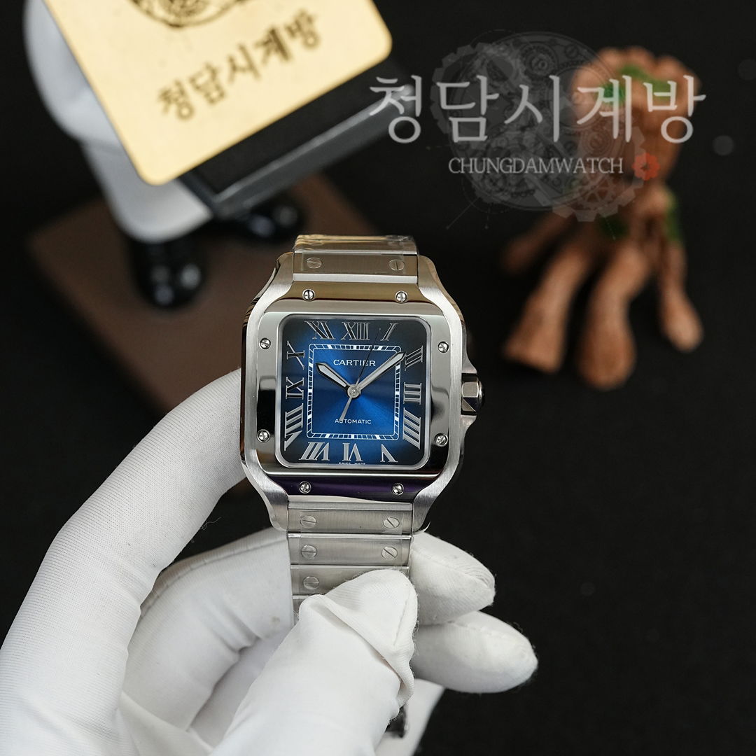 까르띠에 산토스 드 까르띠에 청판 미디움 상세 이미지 4