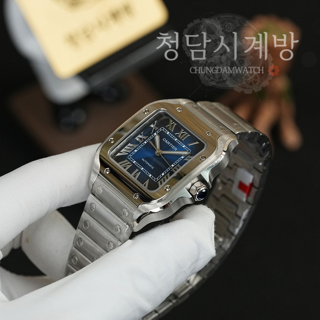 까르띠에 산토스 드 까르띠에 청판 미디움 상세 이미지 7