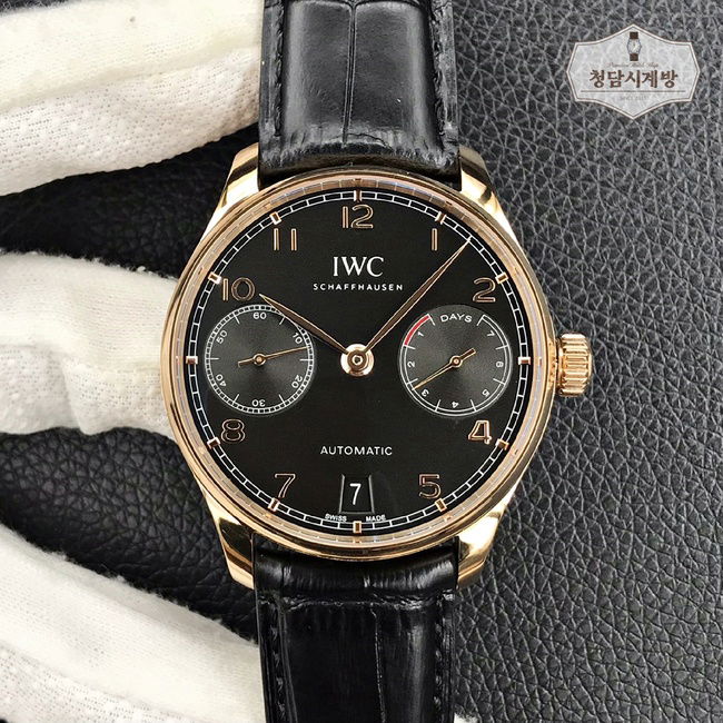 IWC 포르투기저 7DAYS 블랙 로즈골드 상세 이미지 11