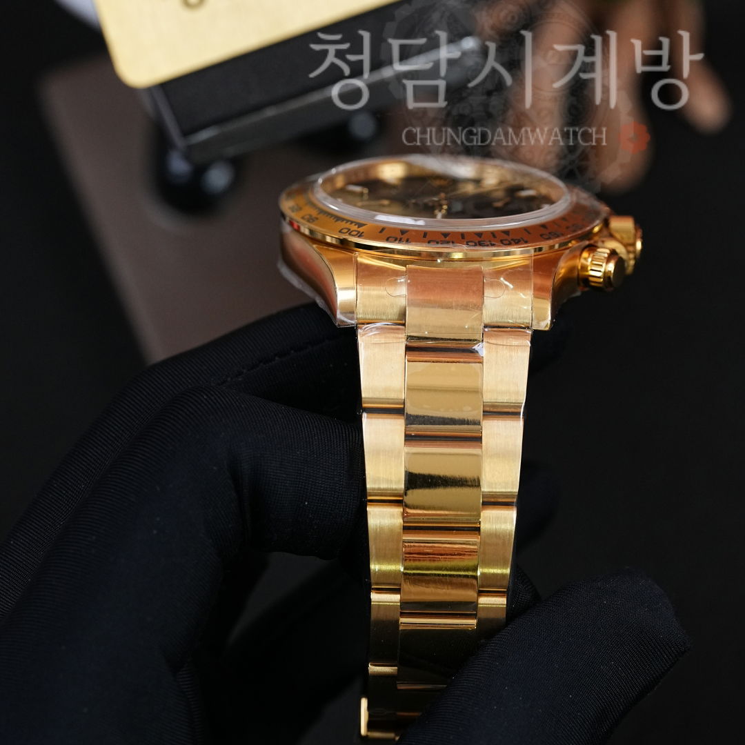 롤렉스 데이토나 검판 세라믹 옐로우골드 상세 이미지 6