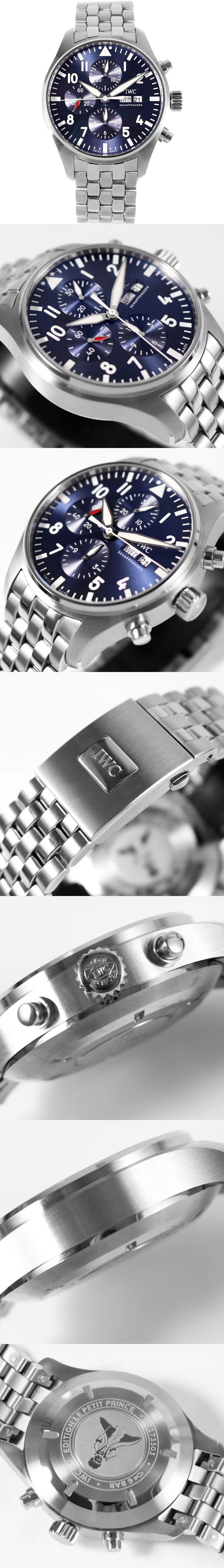IWC 파일럿 워치 크로노그래프 블루 스틸 상세 이미지 2