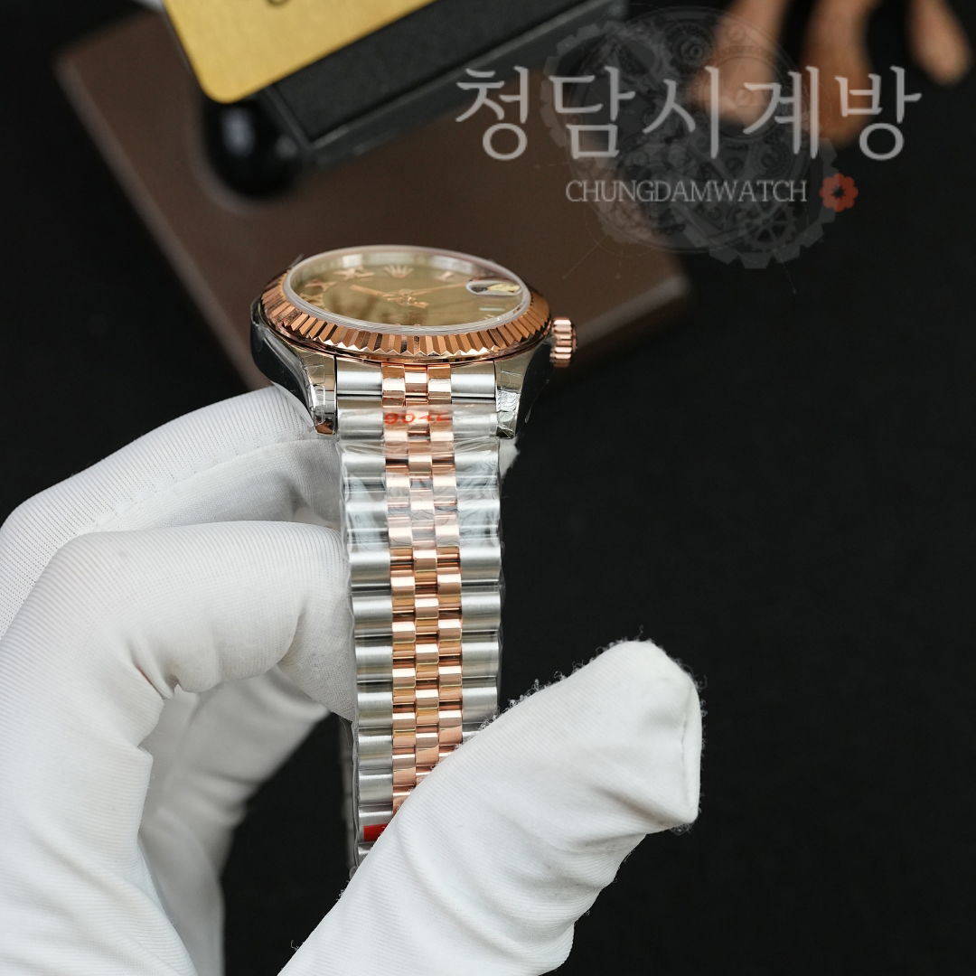 롤렉스 레이디 데이저스트 초코 6 다이아 콤비 상세 이미지 7