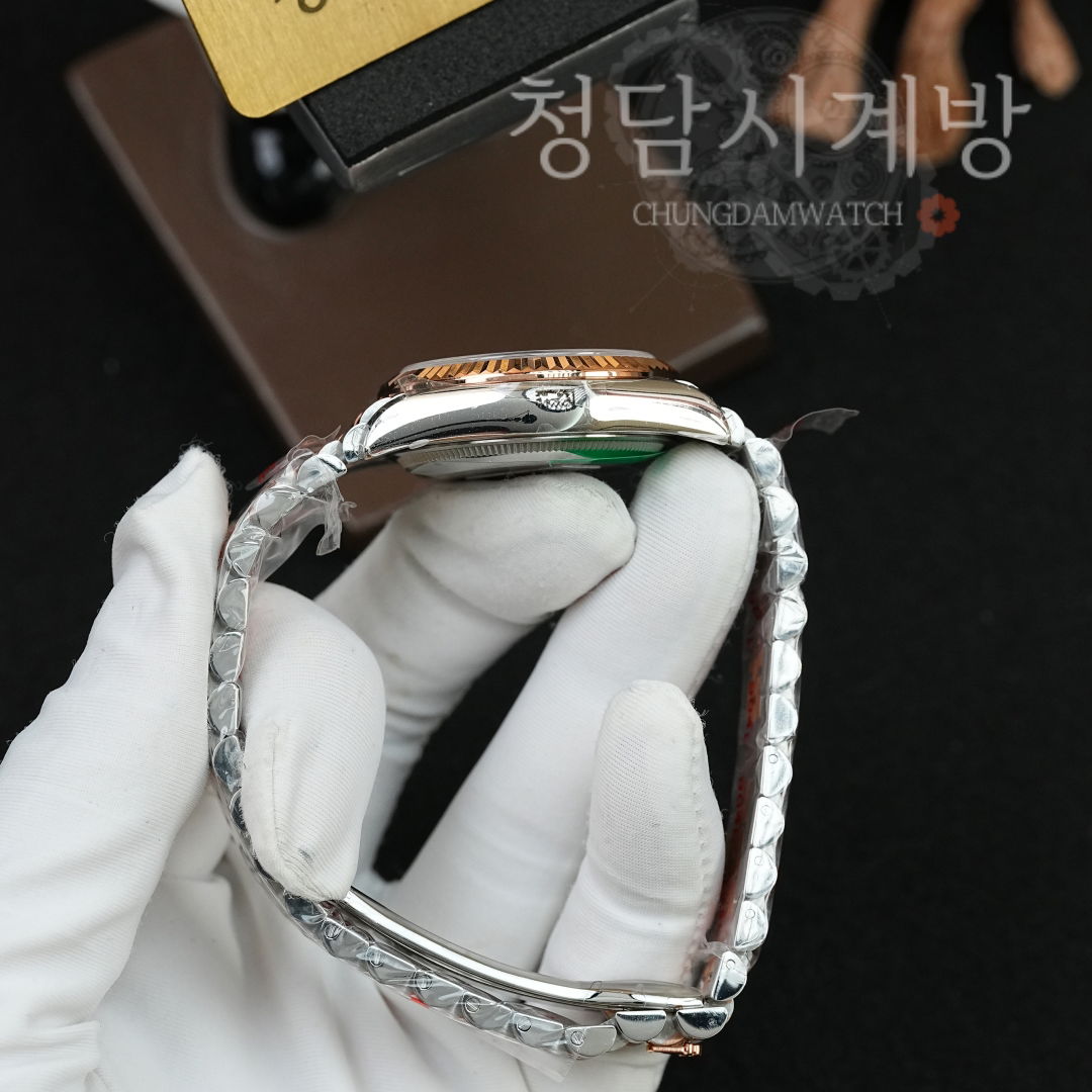 롤렉스 레이디 데이저스트 초코 6 다이아 콤비 상세 이미지 8