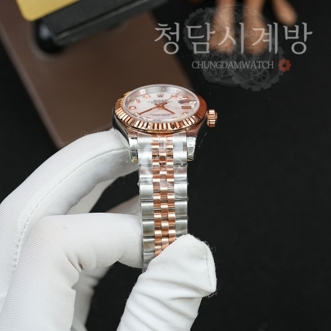 롤렉스 레이디 데이저스트 자개판 로즈골드콤비 10P 상세 이미지 10