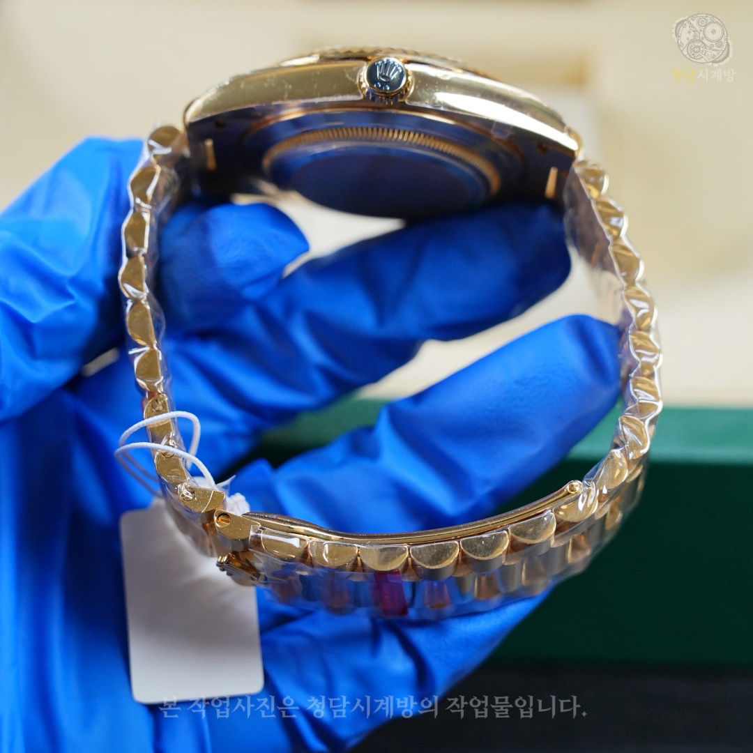 롤렉스 데이데이트 옐로우골드 샴페인 바인덱스 상세 이미지 10