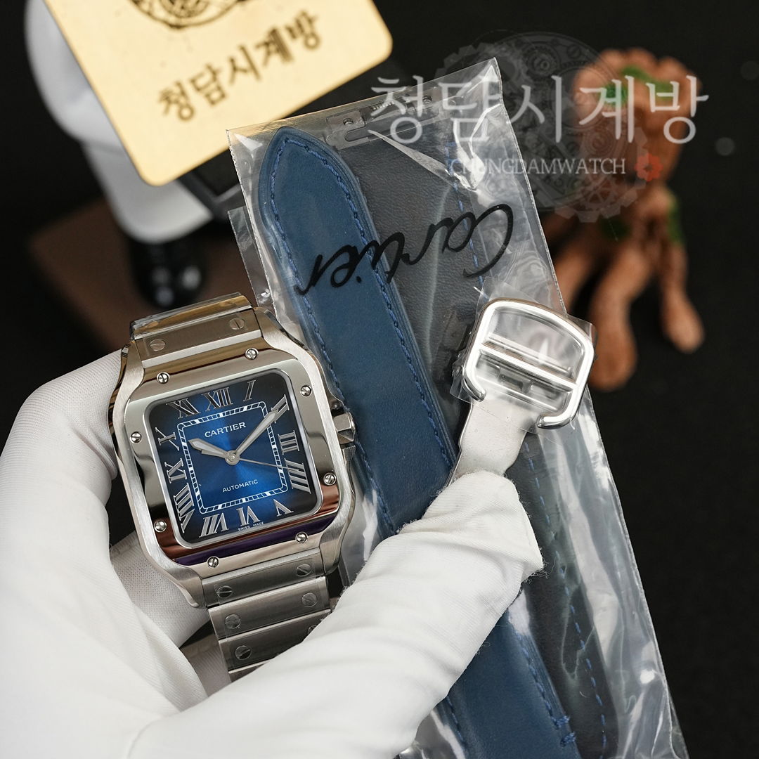 까르띠에 산토스 드 까르띠에 청판 미디움 상세 이미지 19