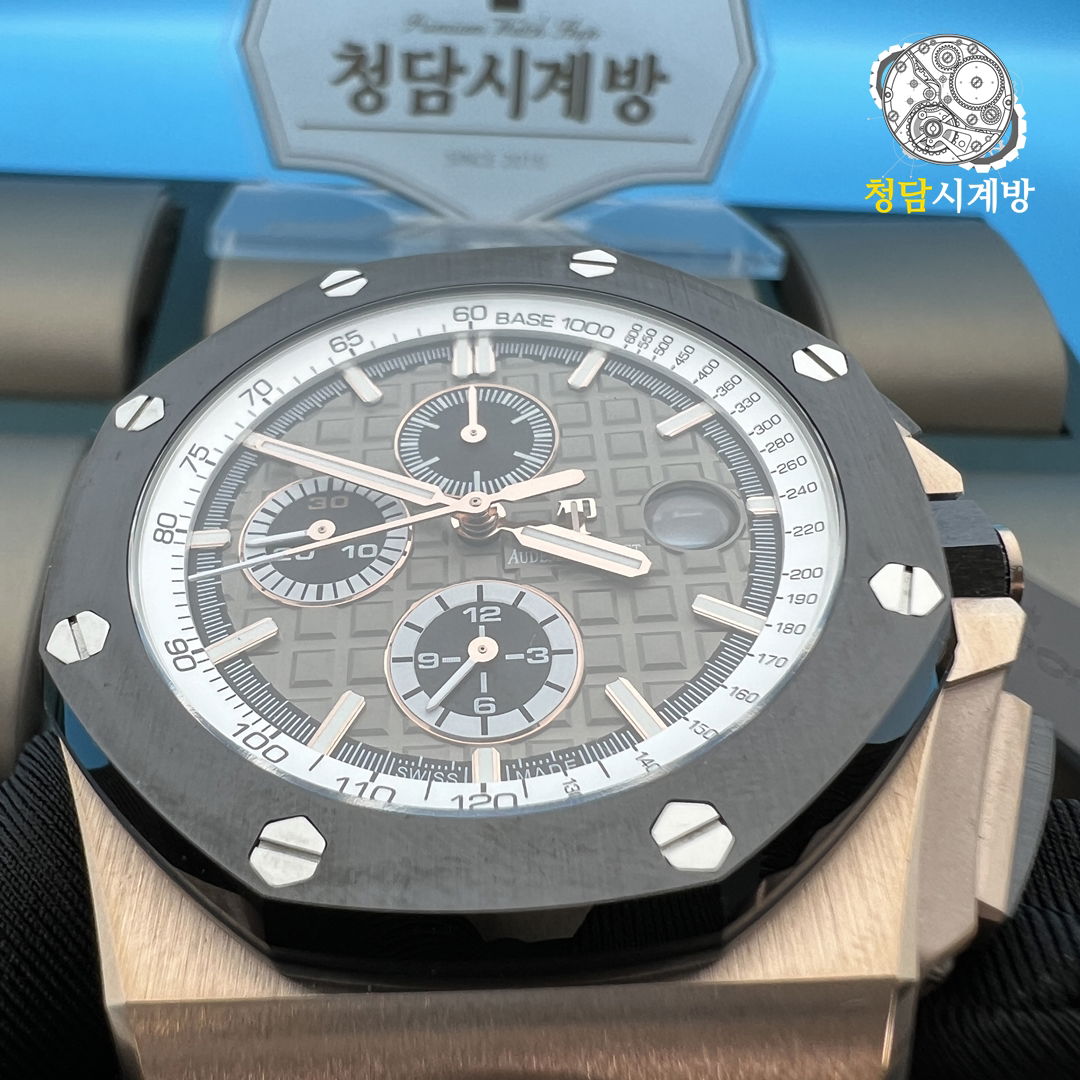 오데마피게 로얄오크 오프쇼어 크로노그래프 로즈골드 그레이 상세 이미지 14