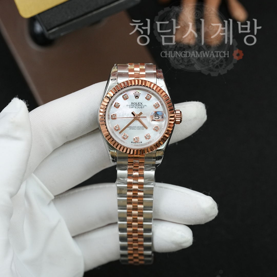 롤렉스 레이디 데이저스트 자개판 로즈골드콤비 10P 상세 이미지 3