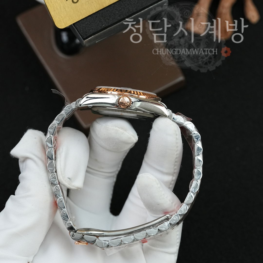 롤렉스 레이디 데이저스트 초코 6 다이아 콤비 상세 이미지 6