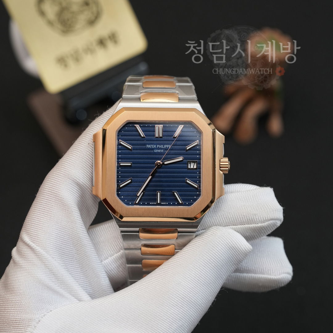 파텍필립 큐비투스 블루 콤비 상세 이미지 13