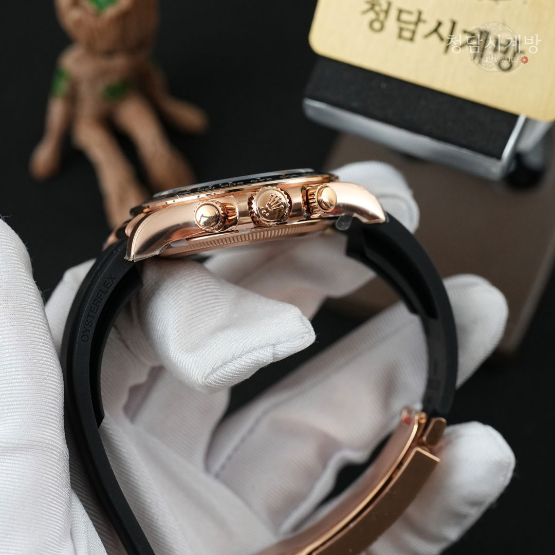 롤렉스 데이토나 블랙 로즈골드 러버 상세 이미지 5