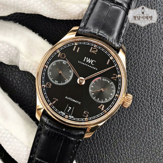 IWC 포르투기저 7DAYS 블랙 로즈골드 상세 이미지 8
