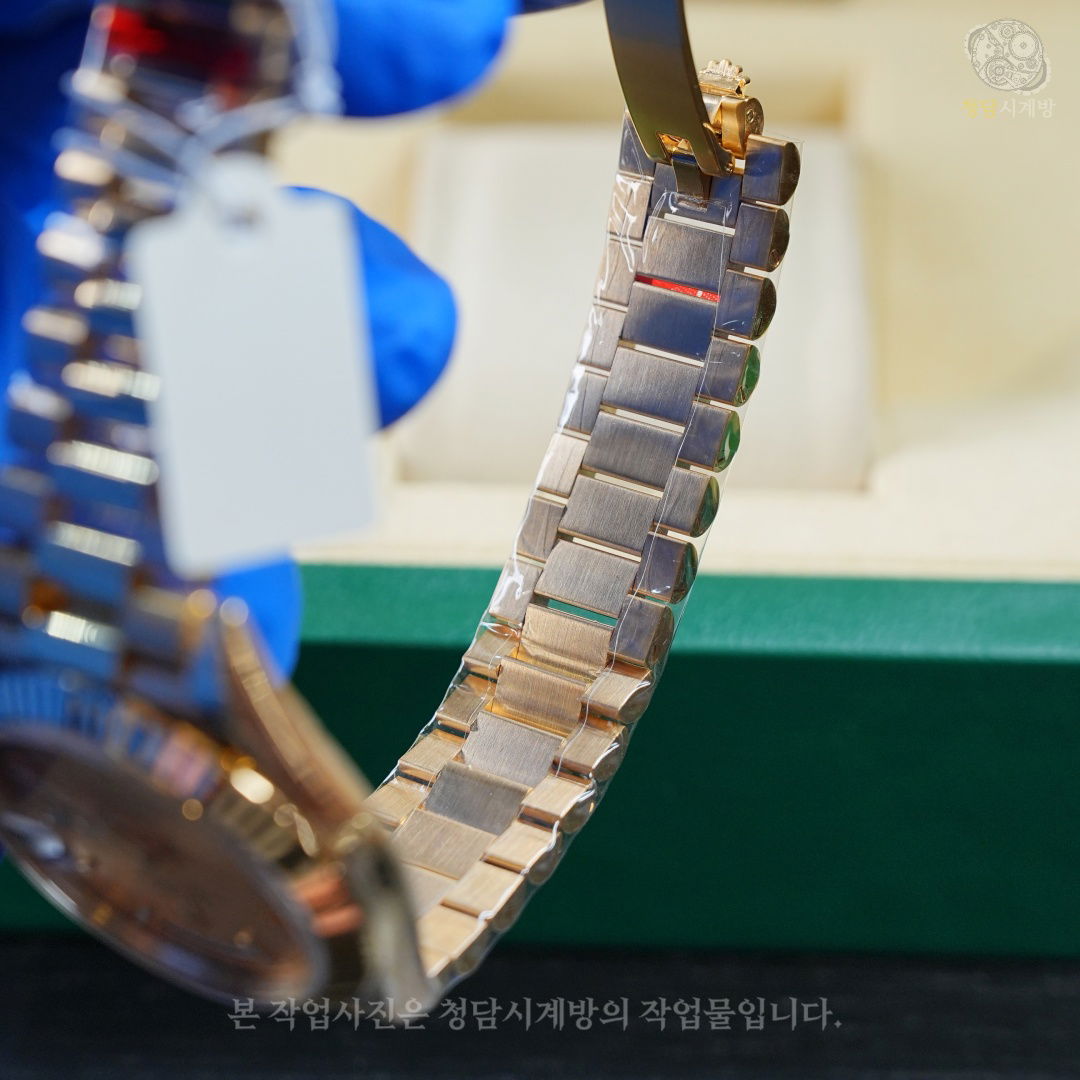 롤렉스 데이데이트 옐로우골드 샴페인 바인덱스 상세 이미지 17
