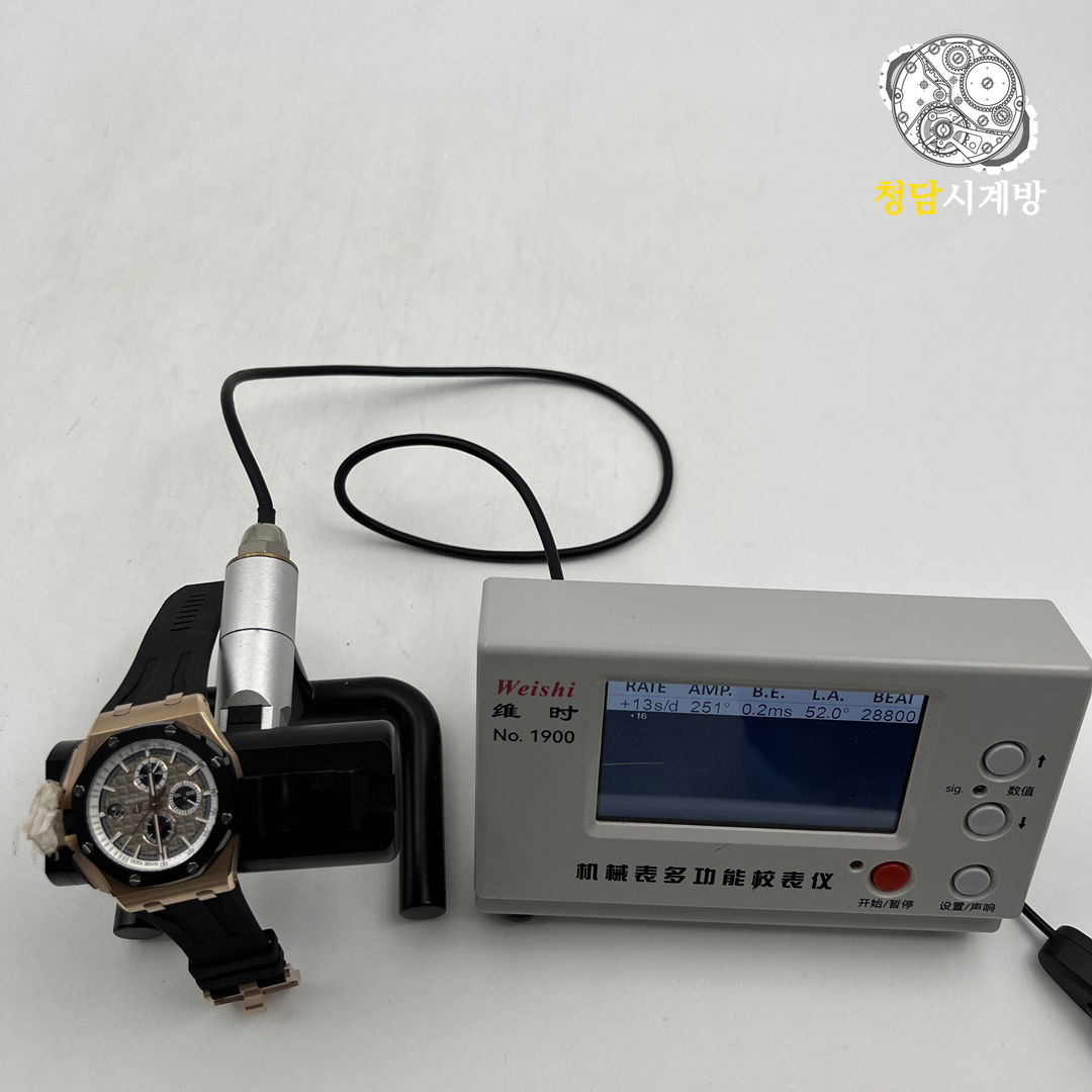 오데마피게 로얄오크 오프쇼어 크로노그래프 로즈골드 그레이 상세 이미지 6