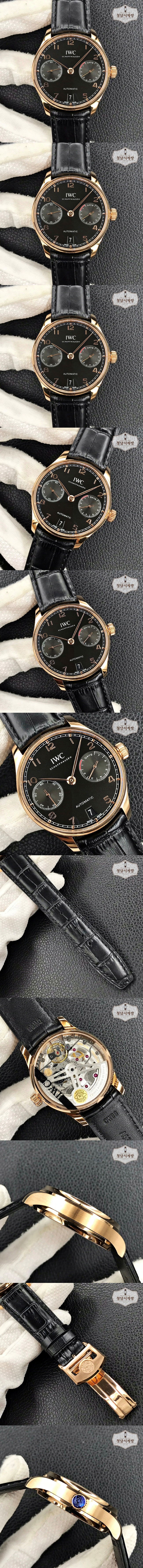IWC 포르투기저 7DAYS 블랙 로즈골드 상세 이미지 2