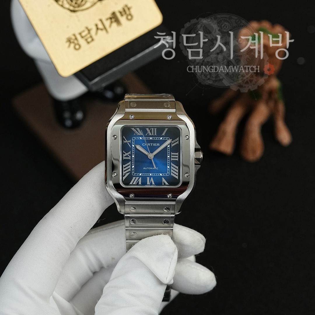 까르띠에 산토스 드 까르띠에 청판 미디움 상세 이미지 3
