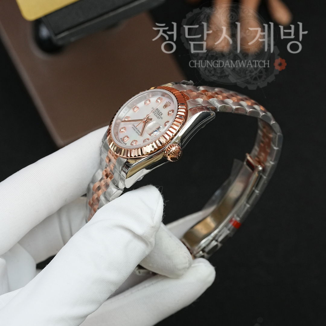 롤렉스 레이디 데이저스트 자개판 로즈골드콤비 10P 상세 이미지 7